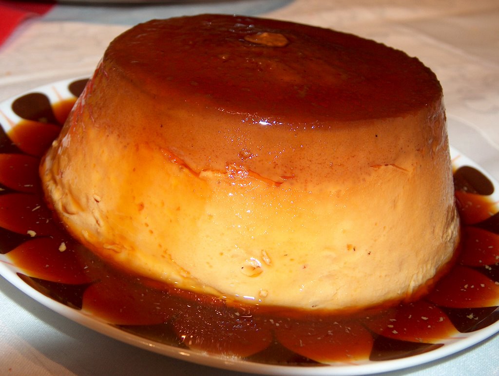 flan casero al microondas