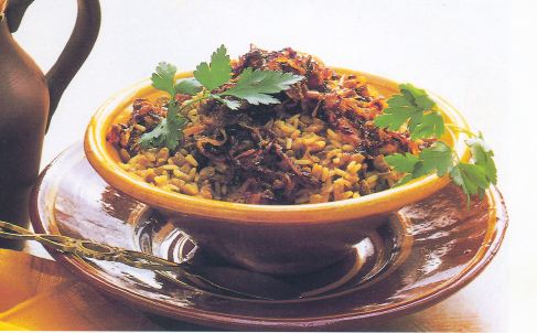 arroz con lentejas y especias