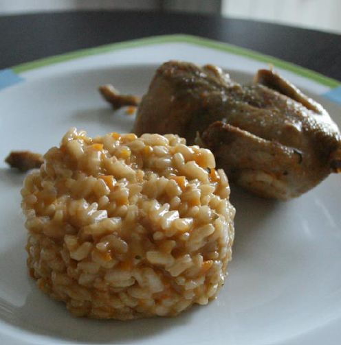 risotto con perdiz