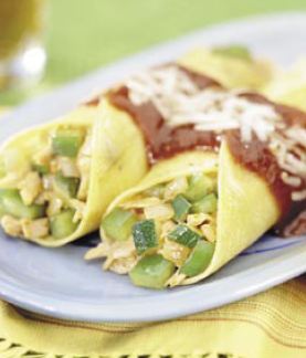 enchiladas de vegetales con pollo