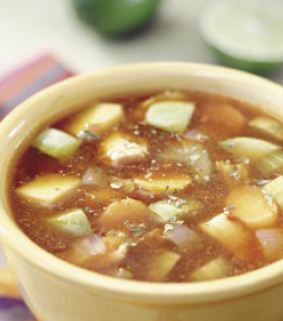 sopa de chile ancho y pollo