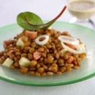 ENSALADA DE LENTEJAS Y SALCHICHAS