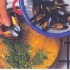 Sopa especiada de mejillones